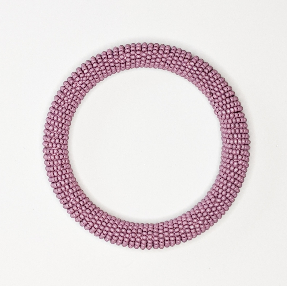 🦋LAST🦋 NWT Ink & Alloy Lilac Seed Bead Bangle